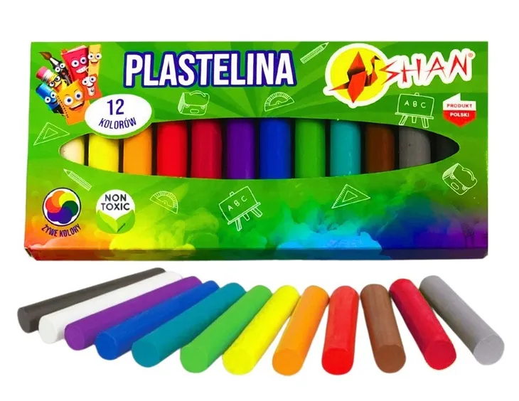 Plastelina 12 kolorów Shan