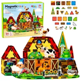 klocki-magnetyczne-konstrukcyjne-zwierzeta-domowe-gospodarskie-farma-54-el