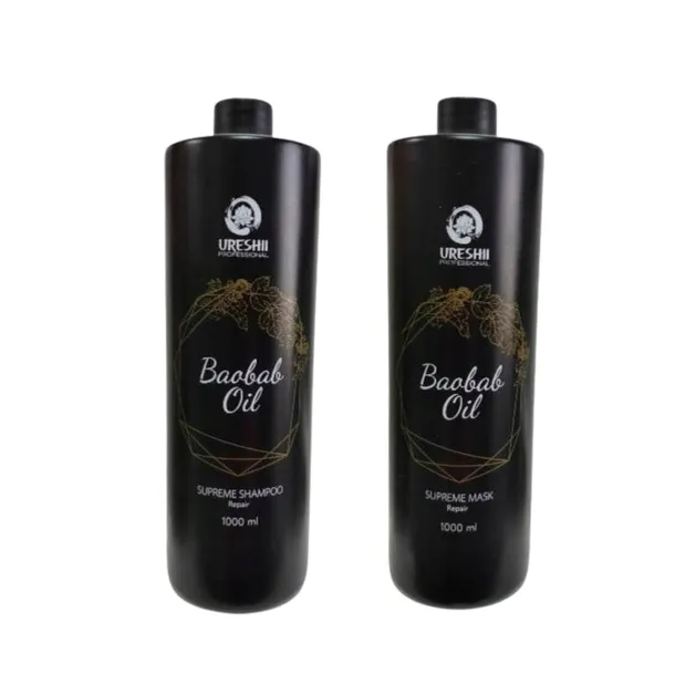 Ureshii Baobab Oil repair zestaw regenerujący szampon maska 1L + 1L