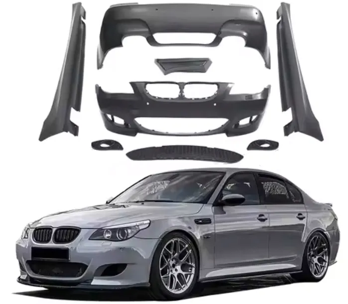 ZESTAW ZDERZAKÓW ZDERZAK PRZÓD TYŁ PROGI M5 LOOK BMW E60 SEDAN BODY KIT