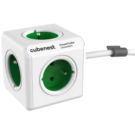 cubenest-powercube-extended-5x-gniazda-z-przedluzaczem-15m-kolor-zielony