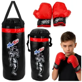 worek-bokserski-dla-dzieci-zestaw-do-cwiczen-rekawice-muay-thai-65x22cm-l