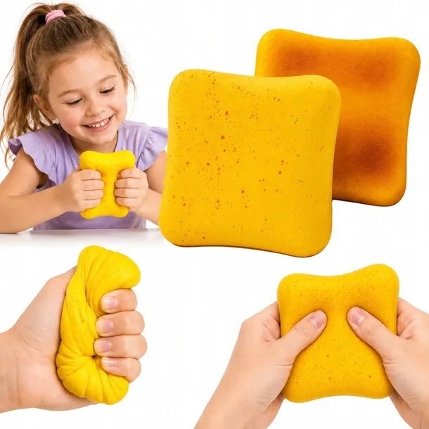 Gniotek Antystresowy Tost Squishy Miękki Pachnący Sensoryczny Zabawka