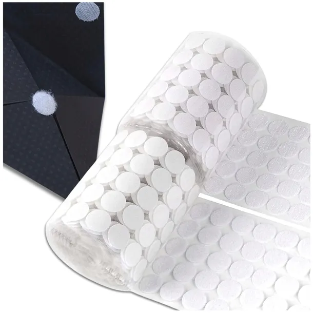 Mocny Rzep Samoprzylepne Kółka z Klejem Taśma 20mm Okrągłe 600szt Obrazów
