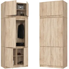 szafa-na-ubrania-6d-90-cm-nadstawka-6-polek-drazek-na-wieszaki-dab-sonoma