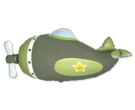 balon-foliowy-samolot-zielony-na-urodziny-dla-dziecka-52x105-cm