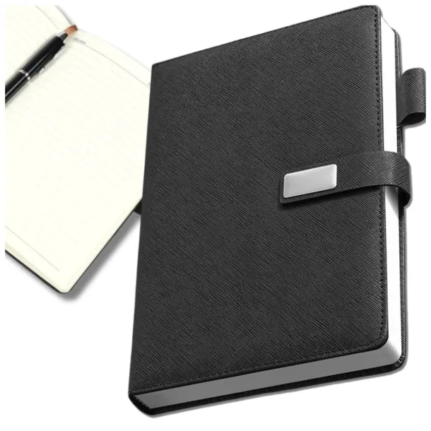 Notes A5 Zeszyt Notatnik Pamiętnik Planer Elegancki Skórzany Czarny