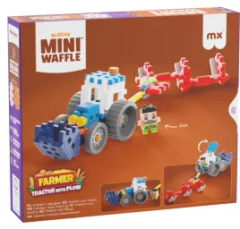 marioinex-klocki-waffle-mini-farmer-traktor-z-plugiem-50-elementow