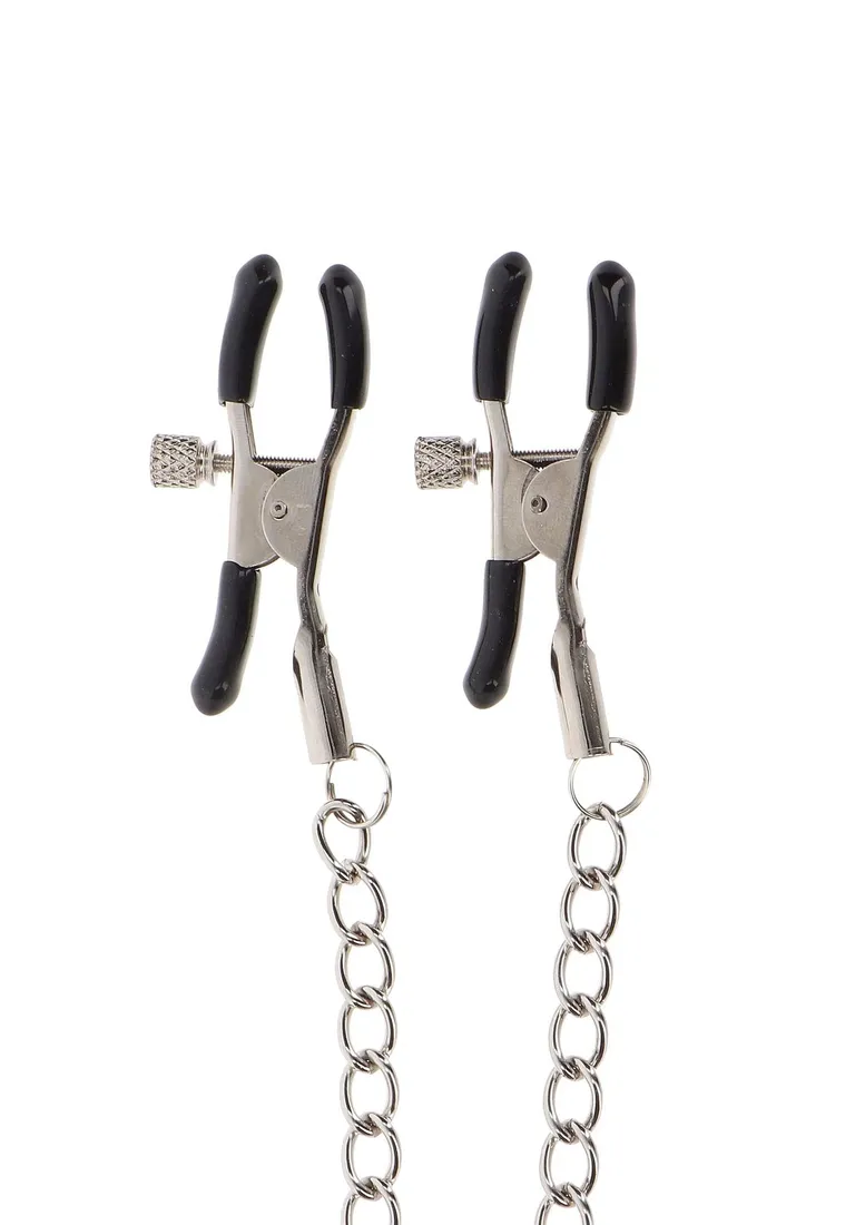 adjustable-clamps-with-chain-silver-kolor-srebrny