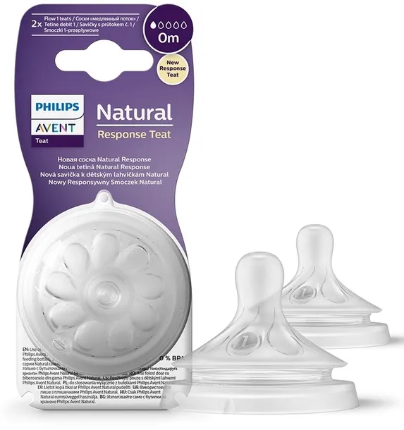 AVENT NATURAL RESPONSE SMOCZEK ANTYKOLKOWY DO BUTELKI 2szt 0m -SCY961/02