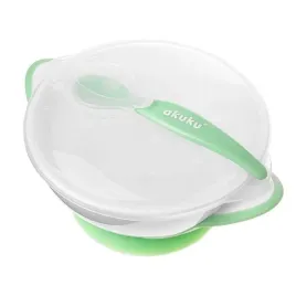 miseczka-na-przyssawce-z-lyzeczka-300-ml-biala-z-zielonym-akcentem
