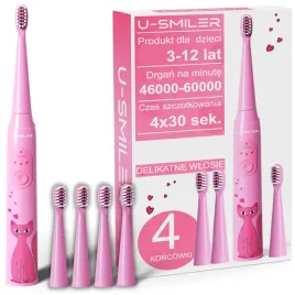 szczoteczka-soniczna-dla-dzieci-u-smiler-3-tryby-4-koncowki-ipx7-rozowa