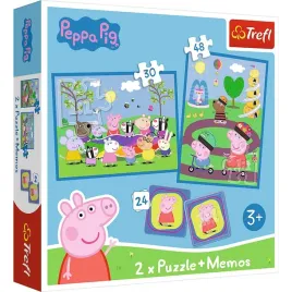puzzle-memos-2w1-3048-radosne-chwile-z-swinka-peppa-trefl-93331