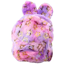 pluszowy-plecak-uszy-zlote-gwiazdki-dzieciecy-fioletowo-rozowy