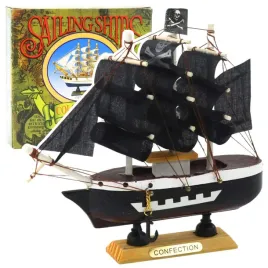 model-kolekcjonerski-dekoracyjny-statek-zaglowiec-piracki-czarny-16x15cm