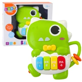 mini-pianinko-dla-malucha-dinozaur-zielony-swiatla-dzwieki