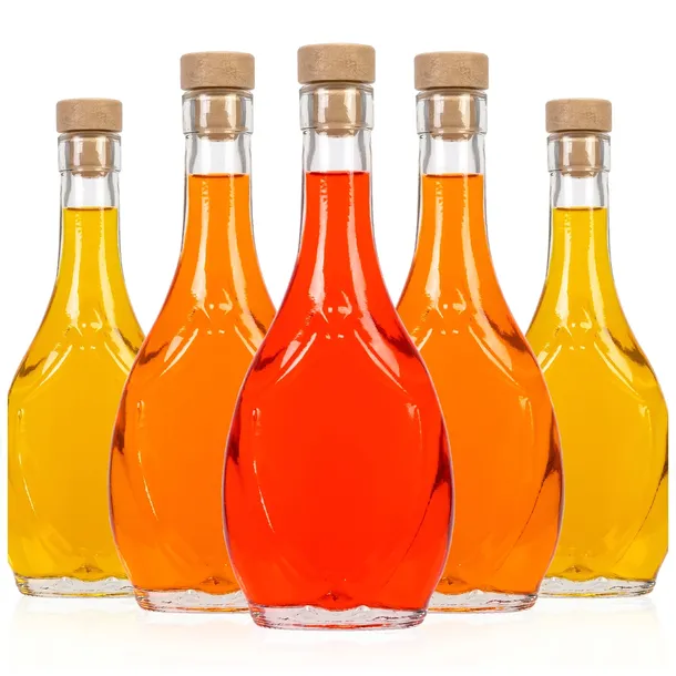 5x BUTELKI na NALEWKI ICONA 250 ml z KORKAMI szklane na bimber whisky wino