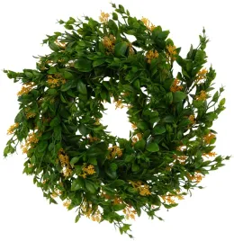 wianek-ozdobny-dekoracyjny-28cm-zolte-kwiatki