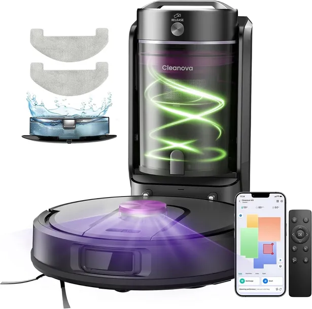 Robot sprzątający CLEANOVA W15 ze stacją 10000 Pa 4,0l LASER LiDAR MOP