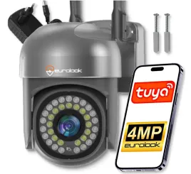 zewnetrzna-kamera-wifi-obrotowa-4mpx-tuya-smart-bezprzewodowa-szara-czarna