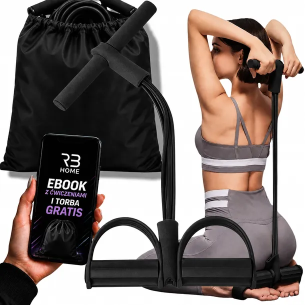 EKSPANDER TRENINGOWY GUMA OPOROWA DLA KOBIET FITNESS ĆWICZEŃ NÓG UD GRATIS