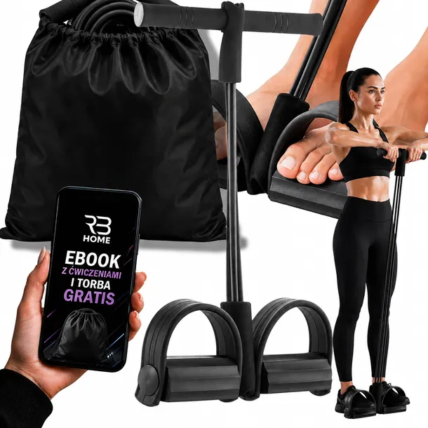 EKSPANDER TRENINGOWY GUMA OPOROWA DLA KOBIET FITNESS ĆWICZEŃ NÓG UD GRATIS