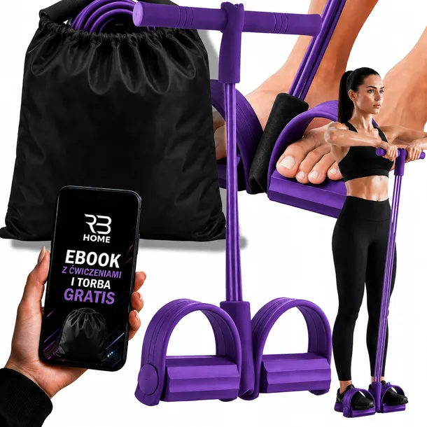 EKSPANDER TRENINGOWY GUMA OPOROWA DLA KOBIET FITNESS ĆWICZEŃ NÓG UD GRATIS