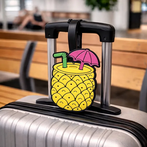 Zawieszka Do Bagażu Walizki Identyfikator Podróżny Ananas Żółta