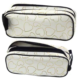 piornik-szkolny-biurowy-dwukomorowy-zlote-serca-bialy-235x10-cm