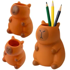 pojemnik-na-dlugopisy-kapibara-figurka-organizer-brazowa-10-x7-cm