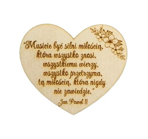 Serduszko ozdobne serce z napisem z okazji ślubu ślub wesele miłość 10 cm