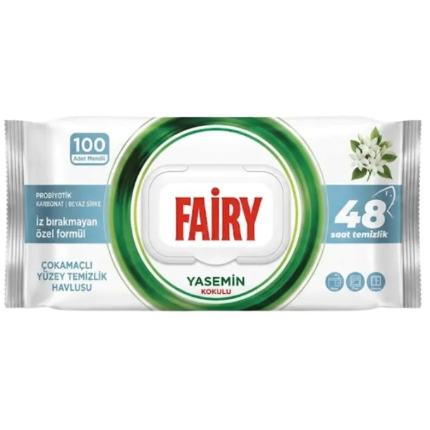 Fairy XXL CHUSTECZKI CZYSZCZĄCE NAWILŻANE Uniwersalne 100 szt. Jaśmin