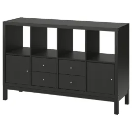 kallax-regal-z-rama-nosna-z-2-drzwi-4-szufladami-czarnobraz-147x94-cm