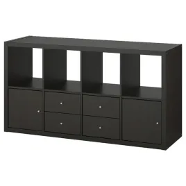 kallax-regal-z-4-wkladami-czarnybraz-147x77-cm