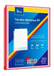 teczka-ofertowa-a4-pp-20-koszulek-czerwona