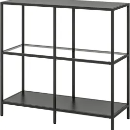 ikea-vittsjo-regal-metalowy-ze-szklem-czarnobraz-100x93-cm