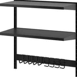 ikea-bror-polka-scienna-zestaw-z-haczykami-czarny-88x45x90-cm