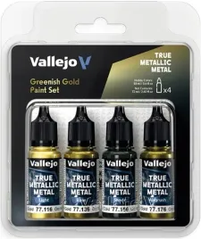 vallejo-77267-true-metallic-metal-zestaw-4-farb-greenish-gold-4-x-18-ml