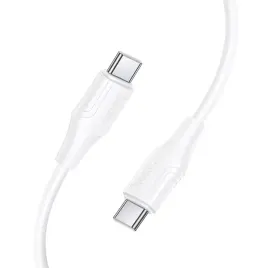 kabel-usb-c-do-usb-c-hoco-3a-60w-silikonowy-1-m-x124-bialy-super-jakosc