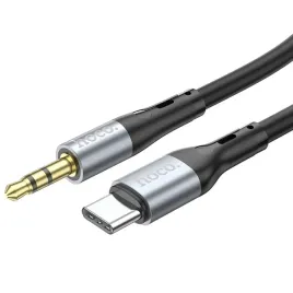 kabel-aux-jack-35-mm-do-usb-c-hoco-1-m-upa22-czarny-jakosc