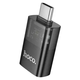 adapter-otg-usb-c-do-usb-a-hoco-ua36b-transparentny-czarny-jakosc