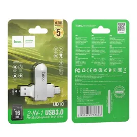 pendrive-16gb-usb-3-0-usb-a-usb-c-hoco-ud10-srebrny-jakosc
