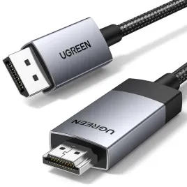 kabel-ugreen-dp119-15773-displayport-hdmi-4k-60hz-1m-szary-jakosc
