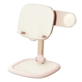 regulowany-stojak-na-tablet-telefon-baseus-seashell-series-rozowy-jakosc