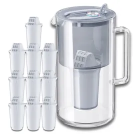 dzbanek-filtrujacy-szklany-aquaphor-nord-25l-10-wkladow-a5-350l-szary