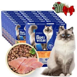 mokra-karma-dla-kota-sterylizowanego-optivital-kawalki-indyk-w-sosie-28x85g
