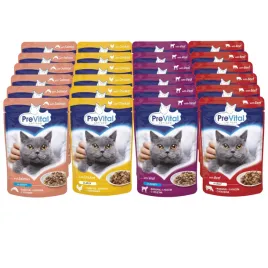 prevital-mokra-karma-dla-kota-24x100g-mix-cielecina-losos-kurczak-wolowina