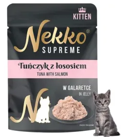 nekko-supreme-kitten-mokra-karma-dla-kociat-tunczyk-losos-w-galaretce-70g