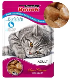 super-benek-mokra-karma-dla-kota-adult-z-krolikiem-saszetka-100g