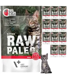 raw-paleo-kitten-beef-wolowina-karma-mokra-dla-kociat-jednobialkowa-12x100g